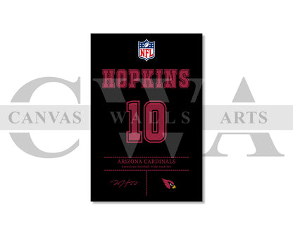 DeAndre Hopkins Canvas Wall Art - NFL Jersey Poster | Canvas Frame Ready To Hang