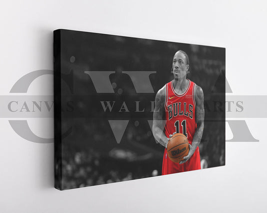 DeMar DeRozan Black & White Canvas Art Basketball Canvas Wall Art