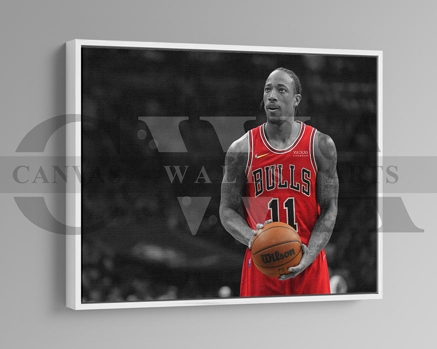 DeMar DeRozan Black & White Canvas Art Basketball Canvas Wall Art