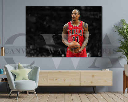 DeMar DeRozan Black & White Canvas Art Basketball Canvas Wall Art