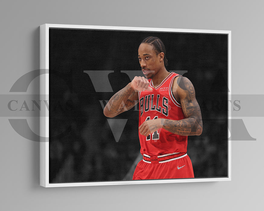 DeMar DeRozan Black & White Canvas Art Basketball Canvas Wall Art