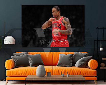 DeMar DeRozan Black & White Canvas Art Basketball Canvas Wall Art