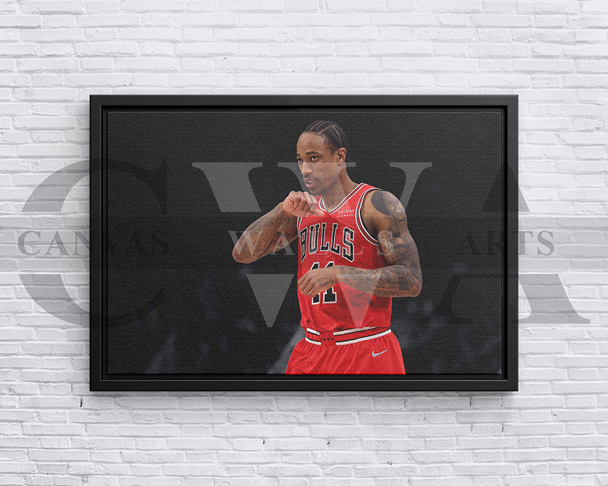 DeMar DeRozan Black & White Canvas Art Basketball Canvas Wall Art