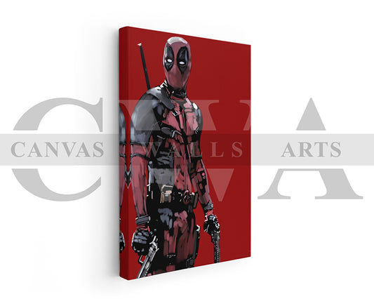Deadpool Canvas Wall Art Abstract Movie Poster