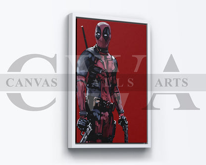 Deadpool Canvas Wall Art Abstract Movie Poster