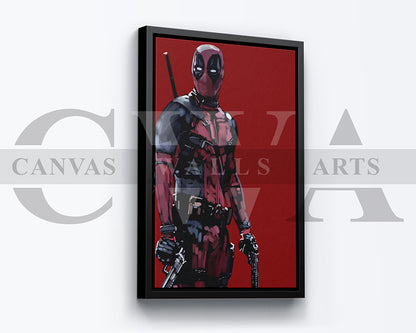 Deadpool Canvas Wall Art Abstract Movie Poster