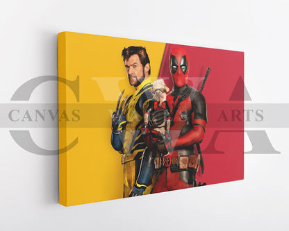 Deadpool And Wolverine Canvas Wall Art