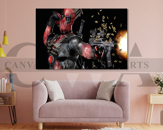 Deadpool Canvas Wall Art Movie Poster