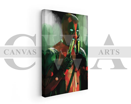 Deadpool Canvas Wall Art Abstract Movie Poster
