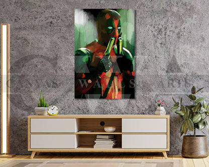 Deadpool Canvas Wall Art Abstract Movie Poster
