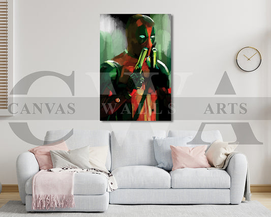 Deadpool Canvas Wall Art Abstract Movie Poster