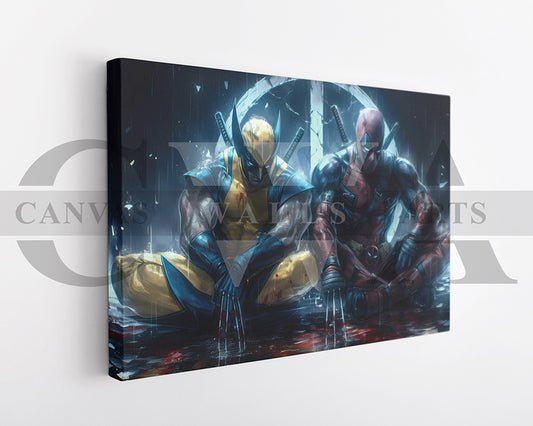 Deadpool & Wolverine A Wild Ride Through Mayhem Canvas Wall Art