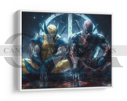 Deadpool & Wolverine A Wild Ride Through Mayhem Canvas Wall Art