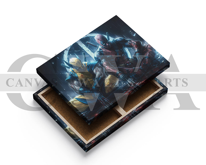 Deadpool & Wolverine A Wild Ride Through Mayhem Canvas Wall Art