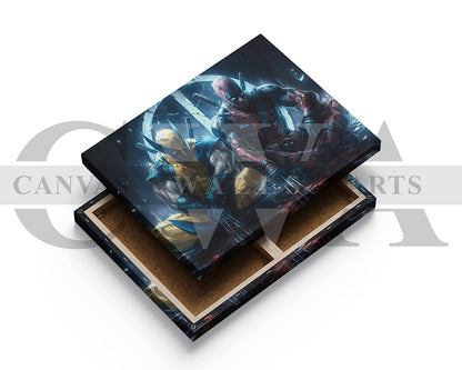 Deadpool & Wolverine A Wild Ride Through Mayhem Canvas Wall Art