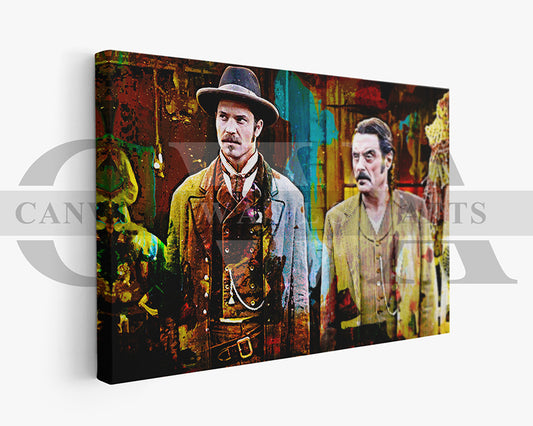 Deadwood Canvas Wall Art Abstract Movie Poster