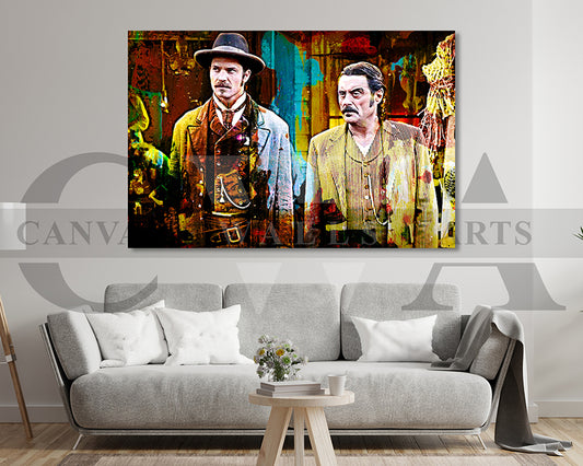 Deadwood Canvas Wall Art Abstract Movie Poster
