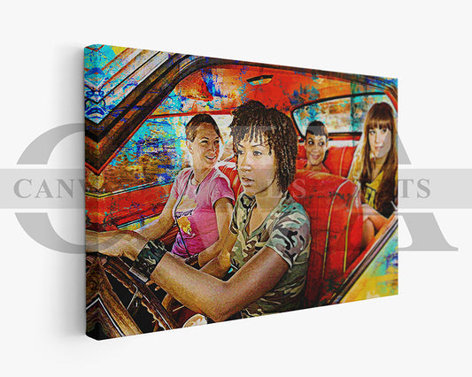 Death Proof Canvas Wall Art Abstract Movie Poster