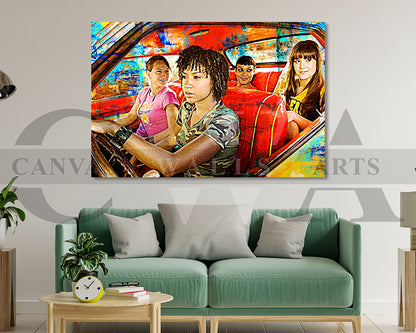 Death Proof Canvas Wall Art Abstract Movie Poster