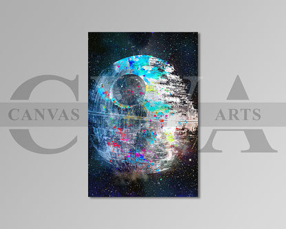 Death Star Canvas Wall Art Abstract Movie Poster