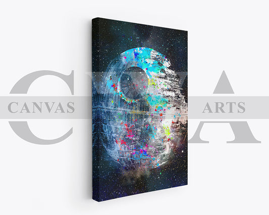 Death Star Canvas Wall Art Abstract Movie Poster
