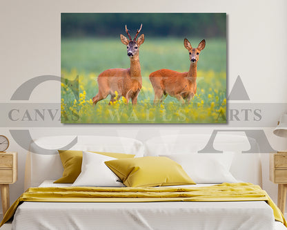 Deer Canvas Wall Art Animal Poster Art
