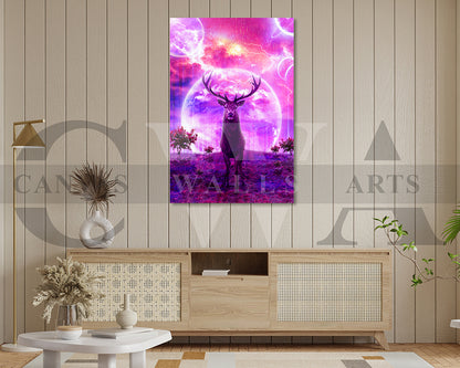 Deer Canvas Wall Art Animal Poster Frame