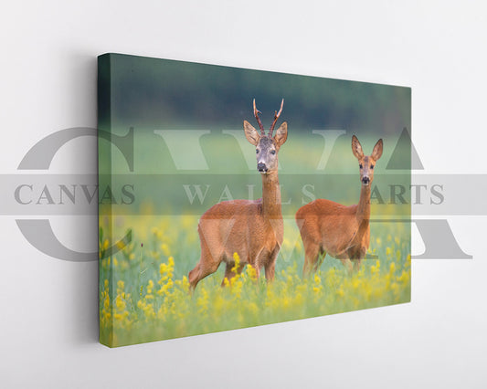 Deer Canvas Wall Art Animal Poster Art