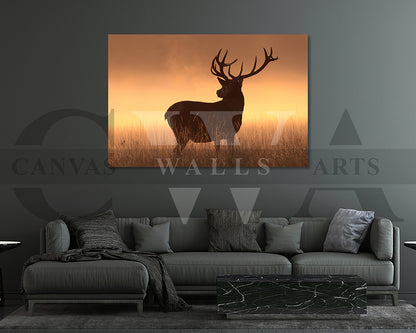 Deer Canvas Wall Art Animal Poster Frame