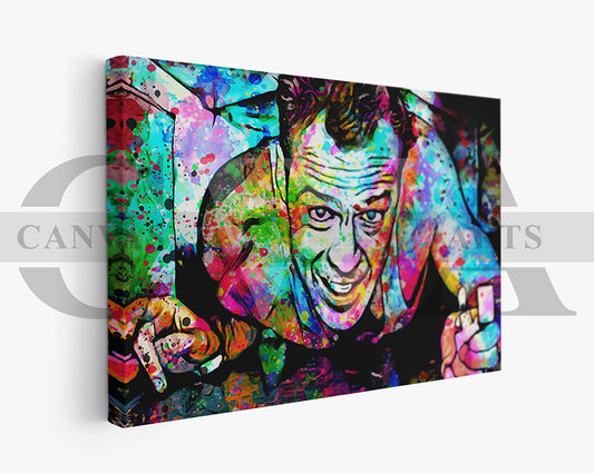 Die Hard Canvas Wall Art Abstract Movie Poster