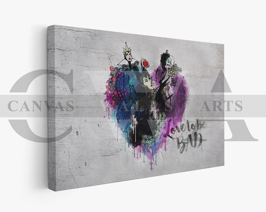 Disney Lady Villains Canvas Wall Art