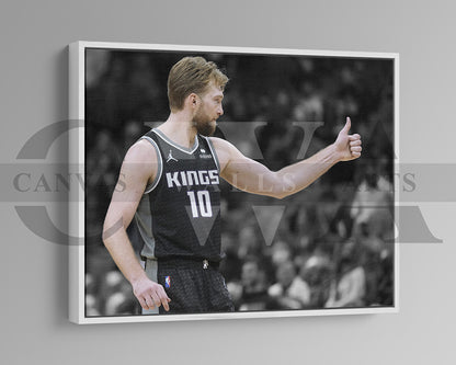 Domantas Sabonis Black & White Canvas Art Basketball Canvas Wall Art