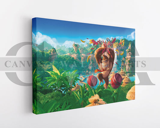 Donkey Kong The Super Mario Bros Canvas Wall Art