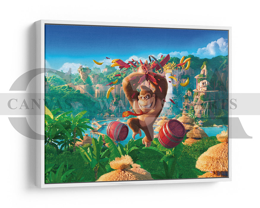 Donkey Kong The Super Mario Bros Canvas Wall Art