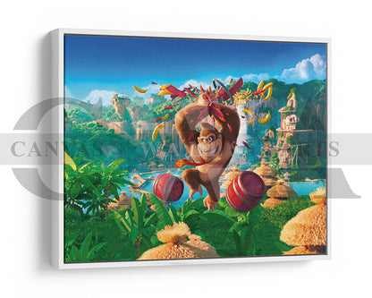 Donkey Kong The Super Mario Bros Canvas Wall Art
