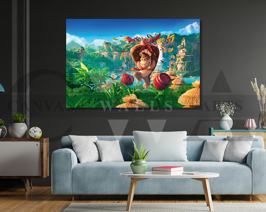 Donkey Kong The Super Mario Bros Canvas Wall Art