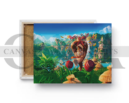 Donkey Kong The Super Mario Bros Canvas Wall Art