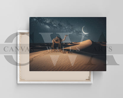 Dune Camel Canvas Wall Art Animal Poster Art