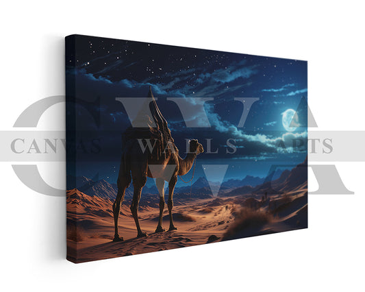 Dune Camel Canvas Wall Art Animal Poster Print
