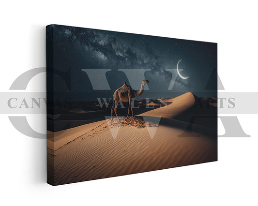 Dune Camel Canvas Wall Art Animal Poster Art