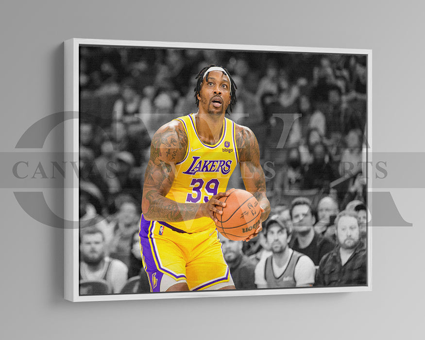 Dwight Howard Black & White Canvas Art Basketball Canvas Wall Art