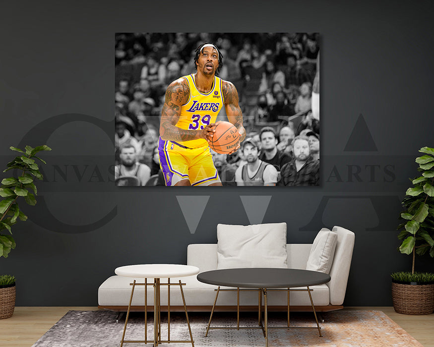 Dwight Howard Black & White Canvas Art Basketball Canvas Wall Art
