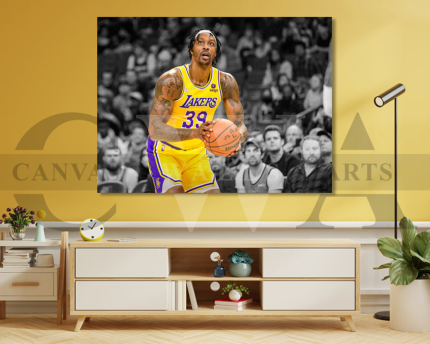 Dwight Howard Black & White Canvas Art Basketball Canvas Wall Art
