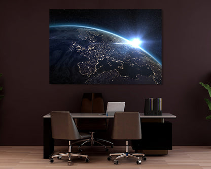 Earth Galaxy Canvas Print