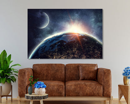 Earth Large Canvas Wall Art