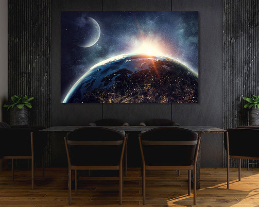 Earth Large Canvas Wall Art