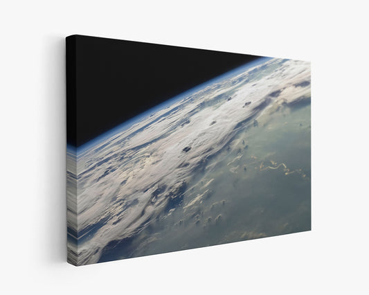 Earth's Horizon Canvas Wall Art Galaxy Art Print