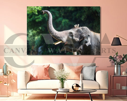 Elephant Canvas Wall Art Animal Poster Frame