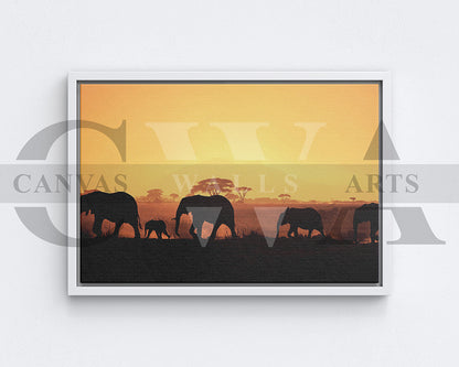 Elephant Canvas Wall Art Animal Home Decor