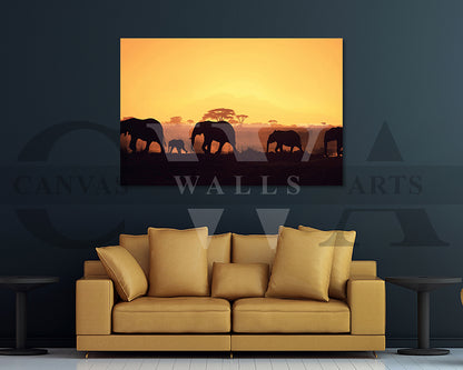 Elephant Canvas Wall Art Animal Home Decor